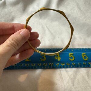 8" Vintage Monet Goldtone Faceted Bangle Bracelet